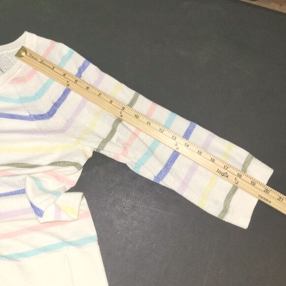 New Talbots Rainbow Striped V-Neck Top 1X - Picture 7 of 8